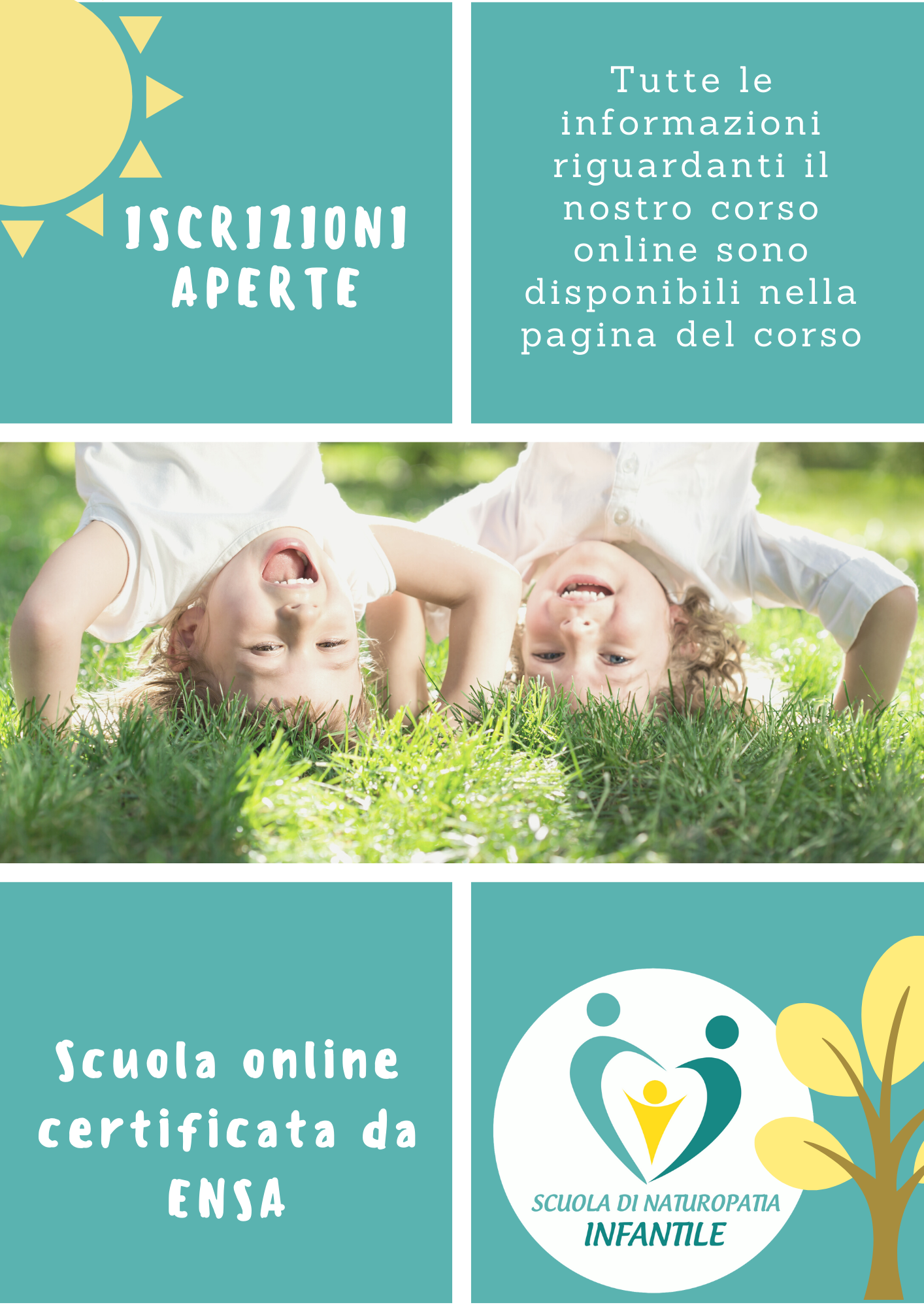 corso a distanza per tutte le mamme che desiderano applicare il metodo naturopatico al benessere dei propri figli